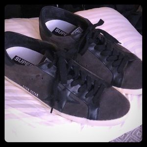 Golden goose black and gray shoes worn once
